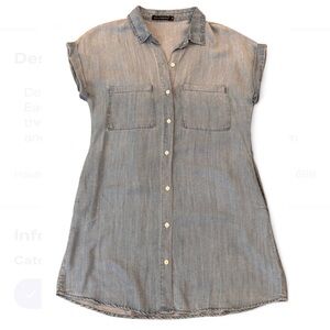 Zilcremo Light Blue Denim Shirt Dress